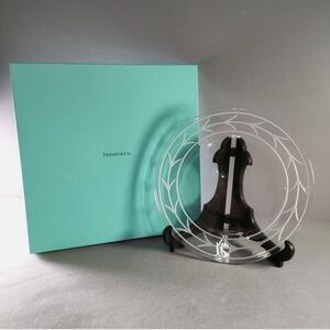 Tiffany & Co. Elegant Clear Glass Plate